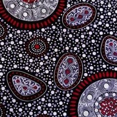 Bush Onion & Wild Flowers Black - Fat Quarter