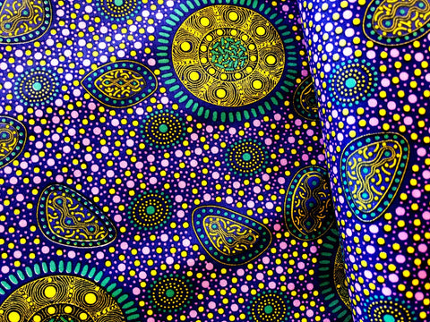 Bush Onion & Wild Flowers Purple - Fat Quarter