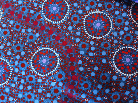 Dreamtime Flowers Blue - Fat Quarter