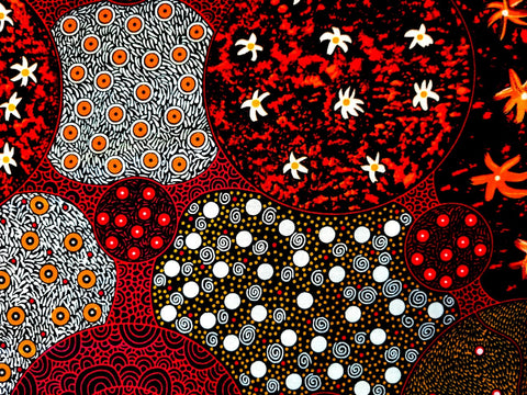 Wild Bush Tomato & Apple Flame Scarlet - Fat Quarter