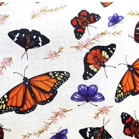 Butterflies White - Fat Quarter