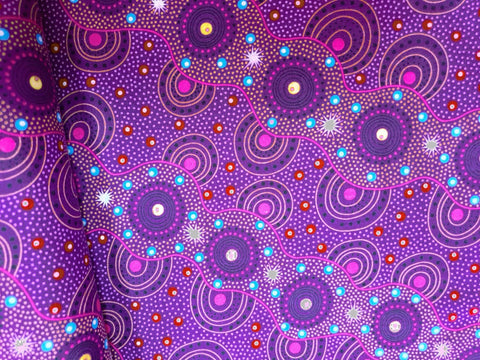 Bush Dreamings of Utopia Purple - Fat Quarter