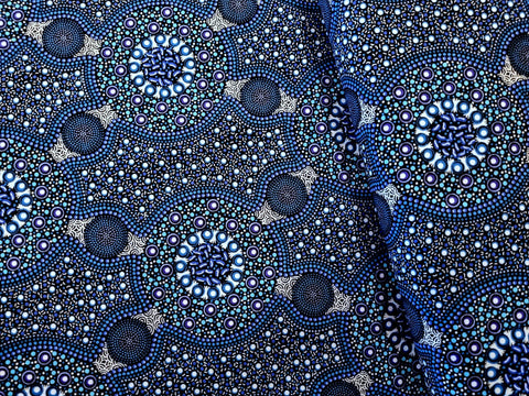 Bush Flowers Blue - Fat Quarter