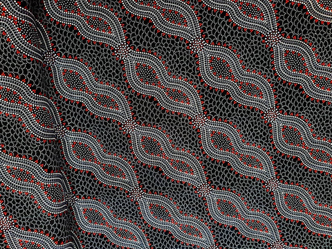 Bush Spinifex Black - Fat Quarter