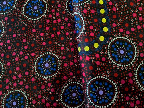 Dreamtime Flowers Black