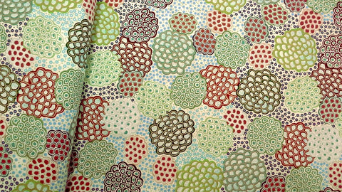 Dancing Flowers Green - Fat Quarter