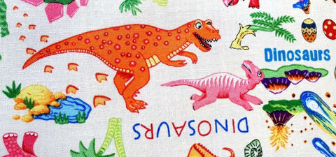 Dino Dance Cream - Fat Quarter