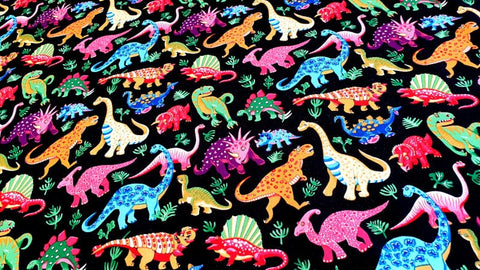 Dinosaurs Black - Fat Quarter