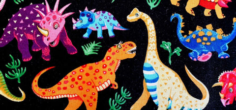 Dinosaurs Black - Fat Quarter