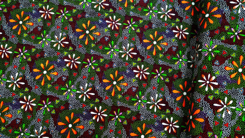 Flowers in the Desert Black - Fat Quarter