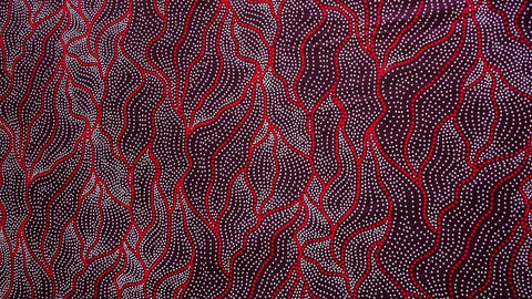 Land of Utopia Red - Fat Quarter