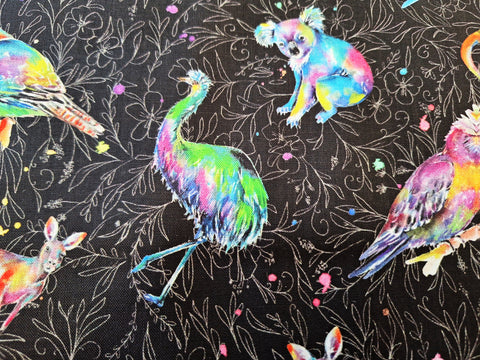 Splash of Colour Black - Fat Quarter