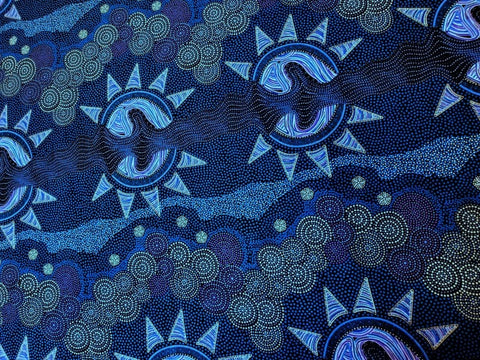 Sunset Night Dreaming Blue - Fat Quarter