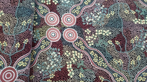 Yuendumu Bush Tomato Black - Fat Quarter