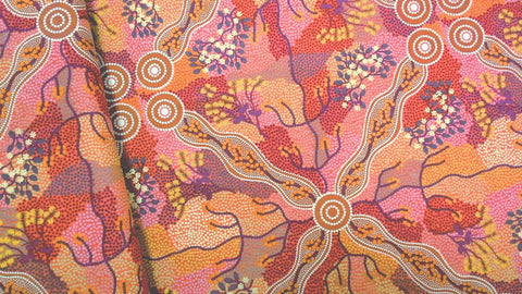 Yuendumu Bush Tomato Pink - Fat Quarter