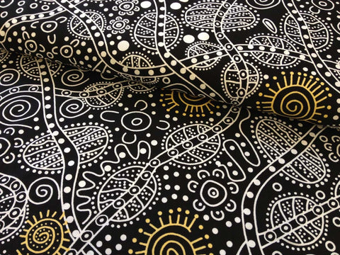 Bush Tucker Black - Fat Quarter