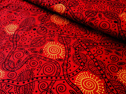 Bush Tucker Red - Fat Quarter